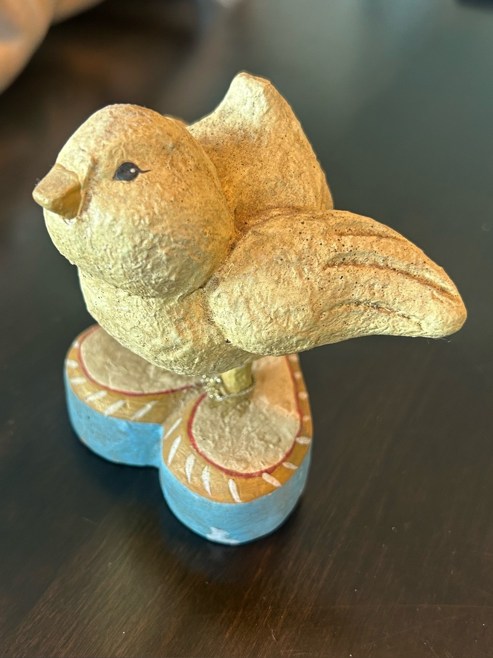 Vintage 1994 House of Hatten Primitive Bird on Heart Figurine Folk Art